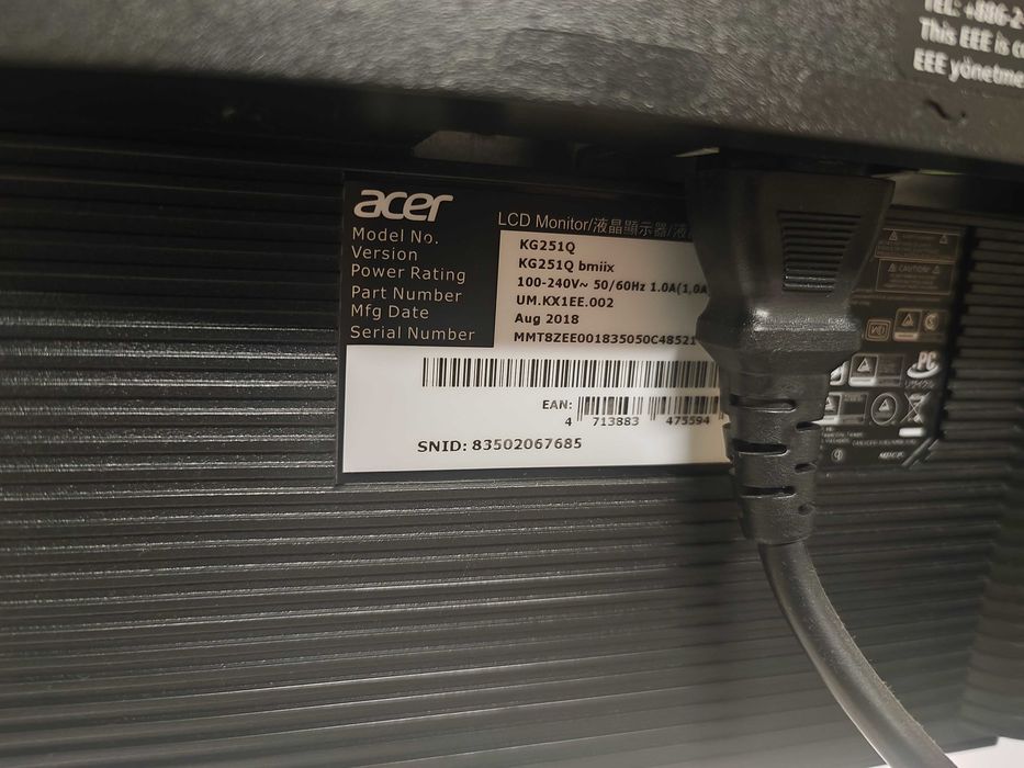 Monitor Acer kg251q 24.5"