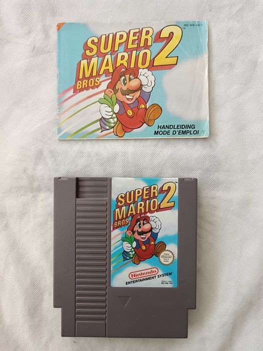 Super Mario Bros 2 [NES, 1989] Loose With Nintendo Cover & Manual