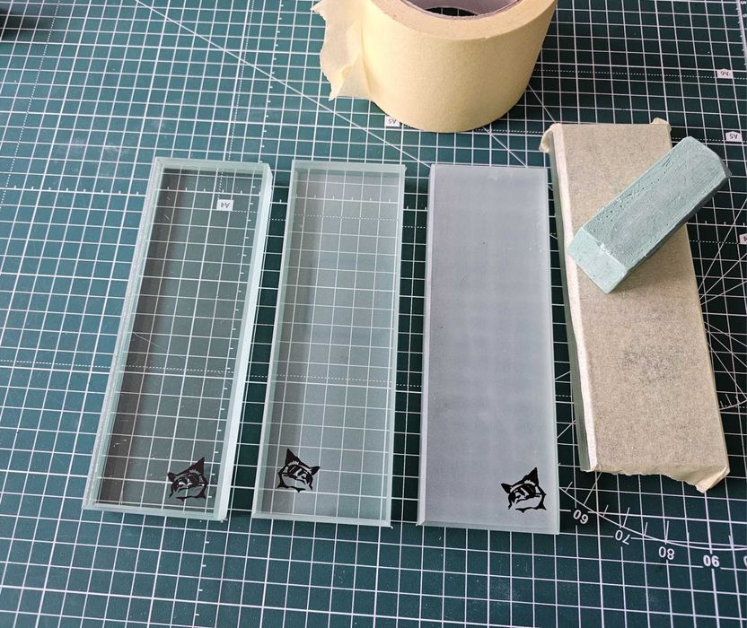 Притири зі скла для заточування