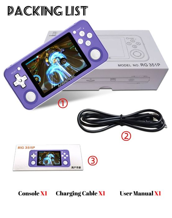 Портативная  консоль Anbernic RG351P ( PSP, DC,SP1,GBA и др) 64 гб