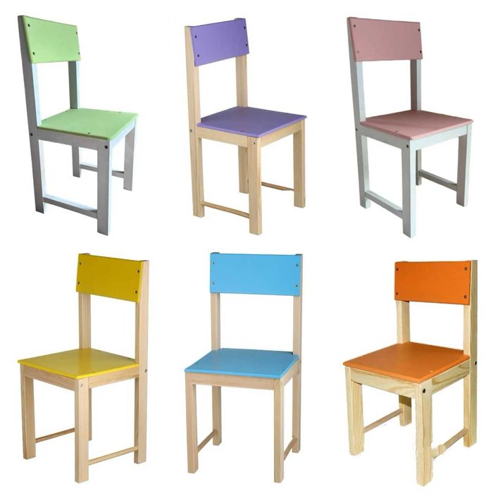 Дитячий стілець дерев'яний Kolodo 50 см в садок. Детский стульчик Стул