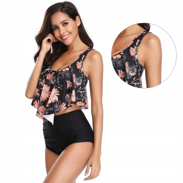 Strój Kąpielowy Bikini Wysoki Stan Boho 44 Xxl