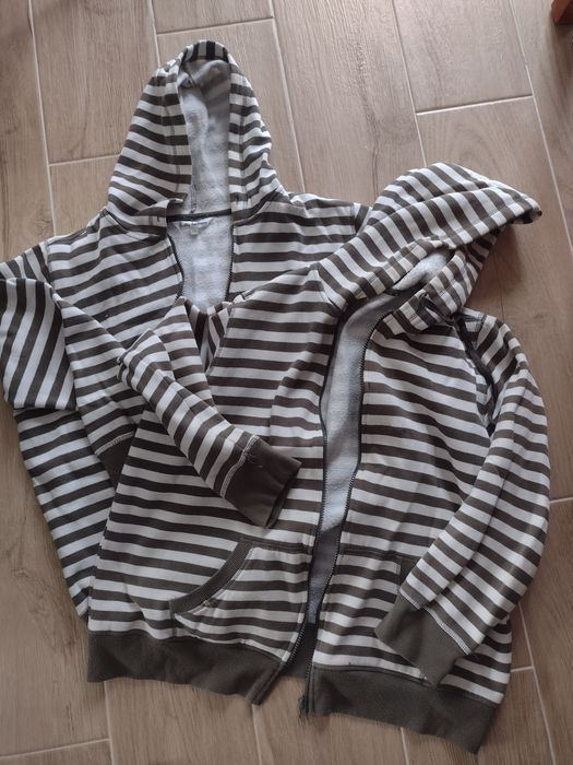 dresowe bluzy z zamkiem, w paski