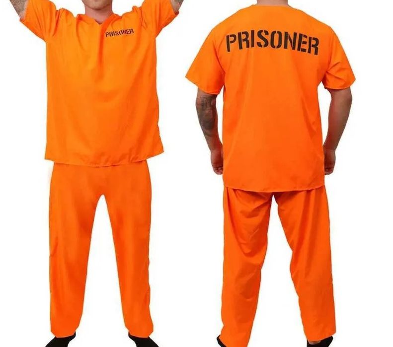2x Strój haloween więzień prisoner