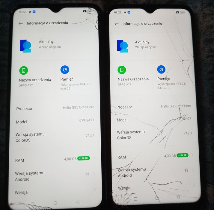 Okazja dwa smartfon oppoA17