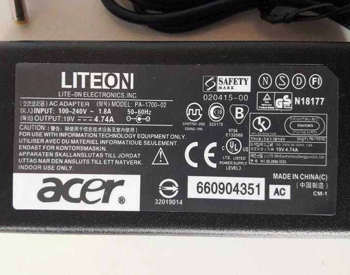 Зарядний блок живлення для ноутбука Acer Новий