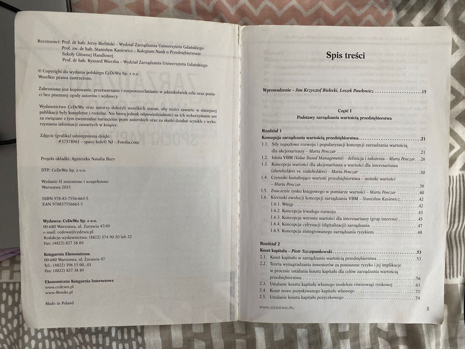Książka Zarządzanie wartością spółki kapitałowej