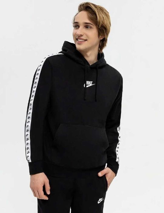 Мужская кофта худи Nike Fleece Repeat Logo с лампасами