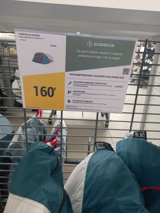 Tenda de campismo 2 SEGUNDOS XL 3 PESSOAS