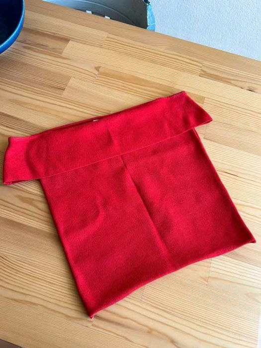 Top ombro a ombro vermelho Zara