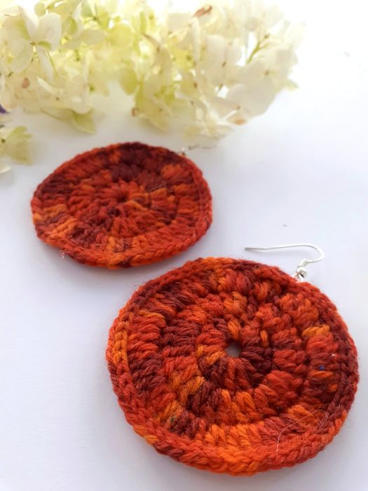 Kolczyki ręcznie robione na szydełku hand made