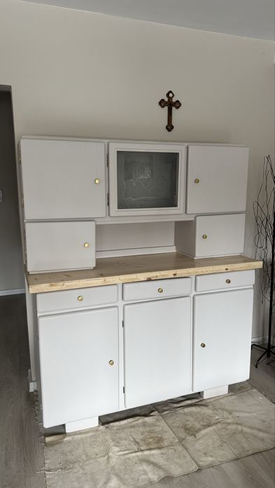 Odnowiony kredens PRL lata 60 (vintage, loft, kaszmir)