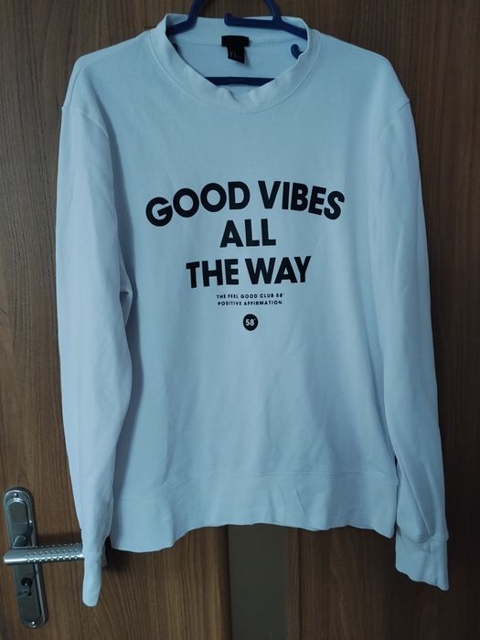 Biała bluza męska h&m M