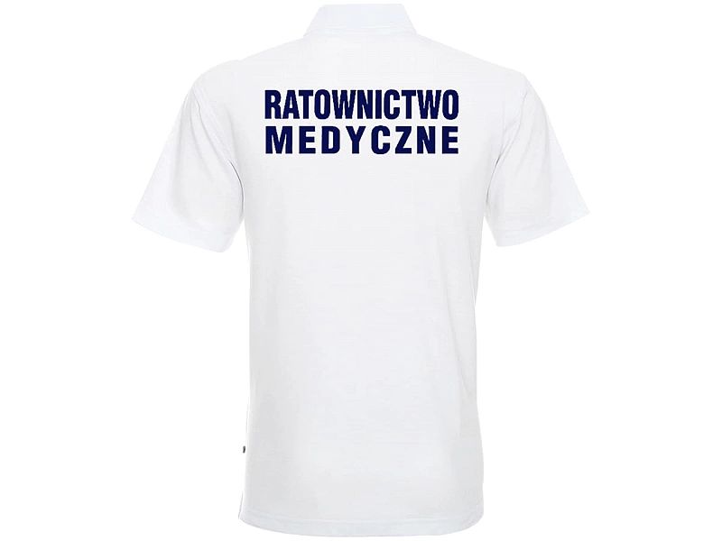 Koszulka Polo męska RATOWNICTWO MEDYCZNE biała (L)