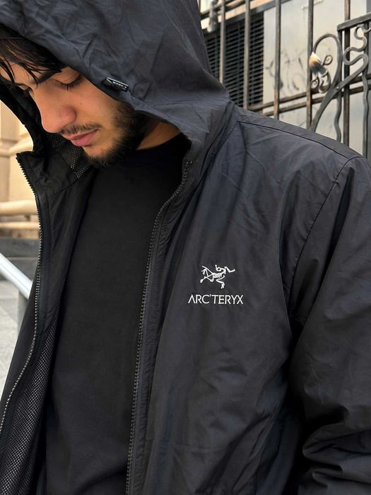 Спортивна Вітровка Arcteryx Goretex - Черная Куртка Артерикс гортекс - Нейлоновая ветровка