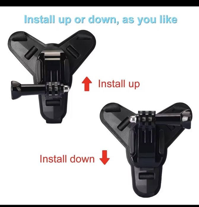 Suporte de camara de video gopro para capacete de moto