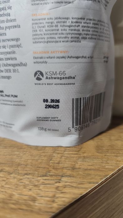 Ashwaganda Healthylabs żelki 60 sztuk