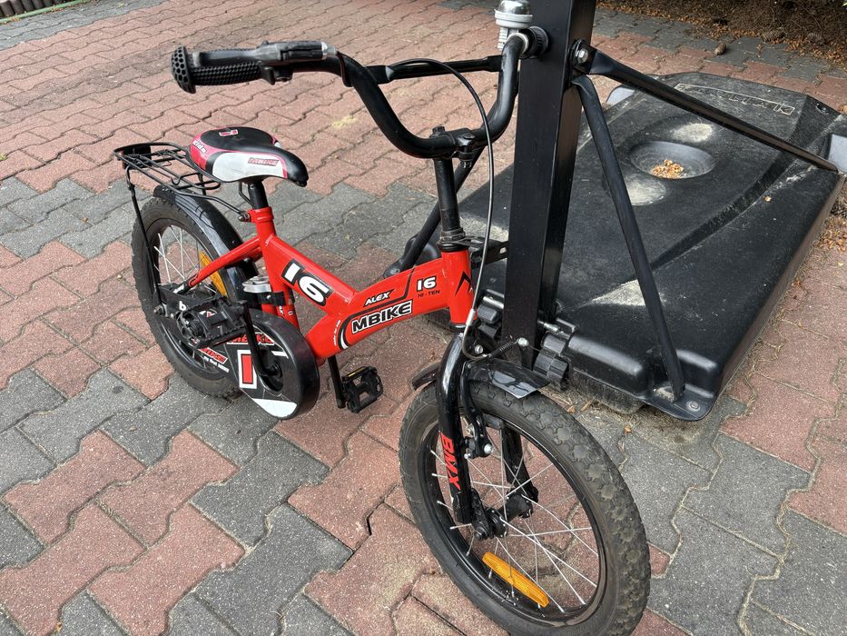 Rower dziecięcy Mbike BMX 16 cali – czerwony, stan bardzo dobry!