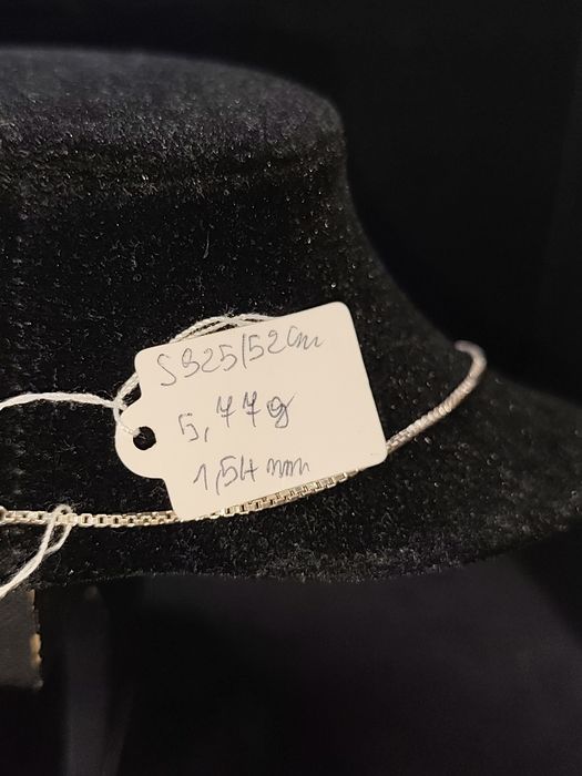 Łańcuszek splot kostka wykonany z srebra 925