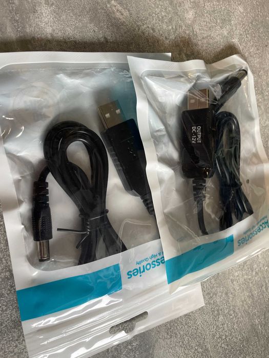 Кабель USB DC 5-12V , живлення роутера, інтернет від повербанка
