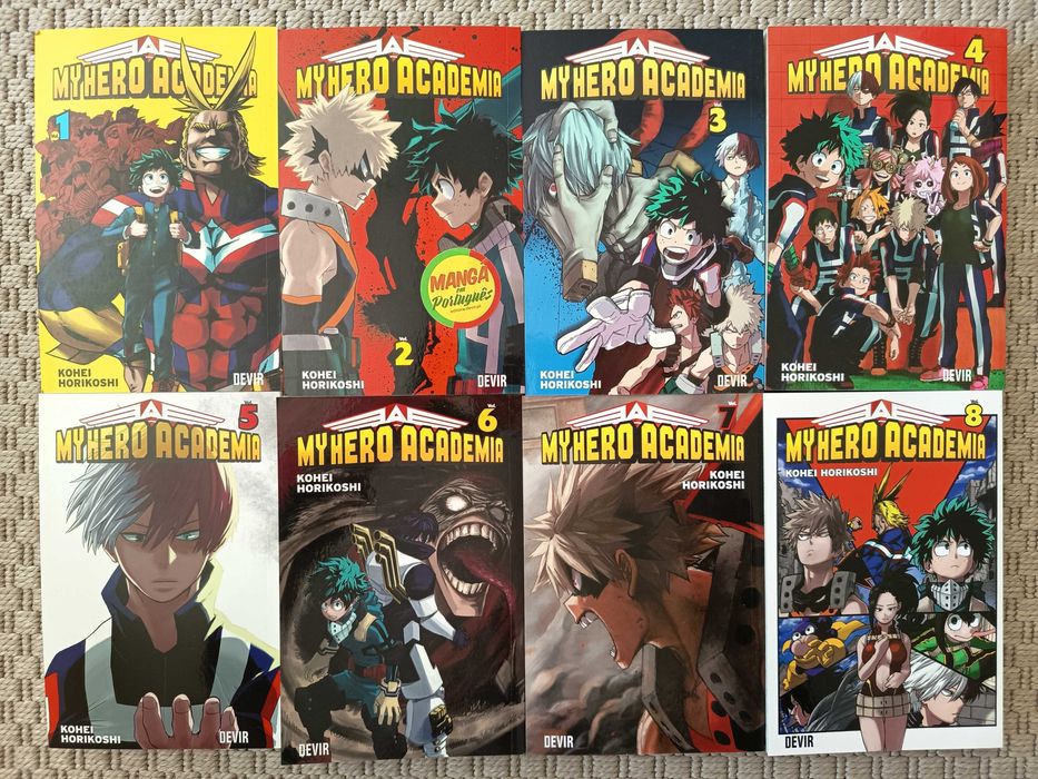 My Hero Academia volumes 1 a 8 (Devir)
