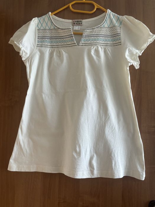 Bluzka tshirt Casual W.E.A.R, 36/38,krótki rękaw,kremowa