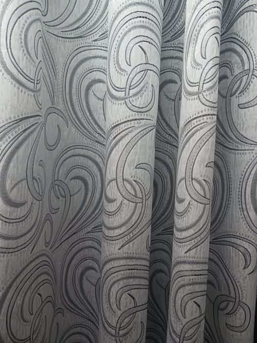 Zasłony srebrne z połyskiem