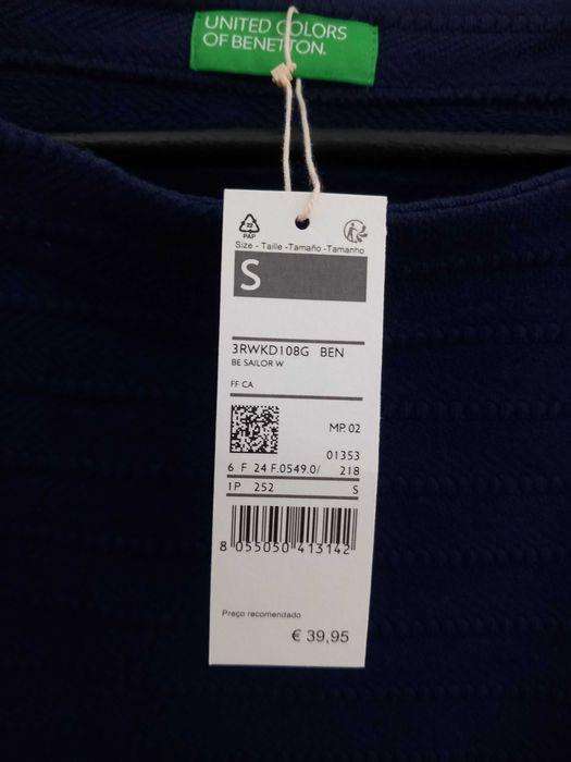 Camisola UCB azul marinho Tam.S (nova)