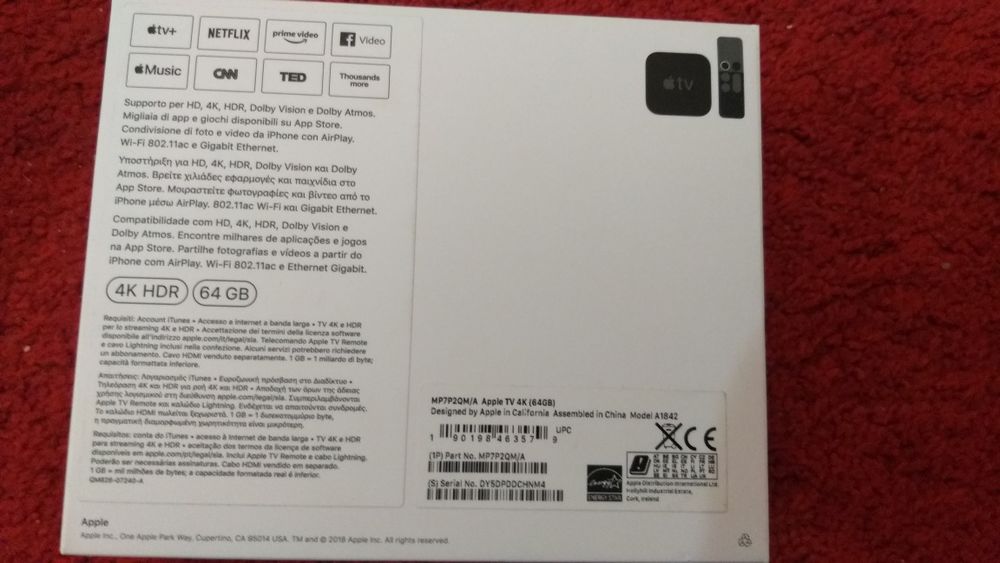 Caixa- iphone 14 pro e Apple TV 4k
