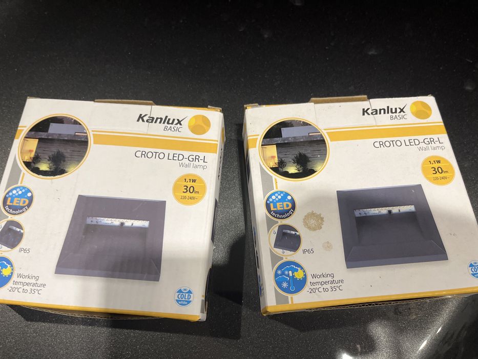 Oprawa naścienna Kanlux CROTO LED GR L x2 sztuki