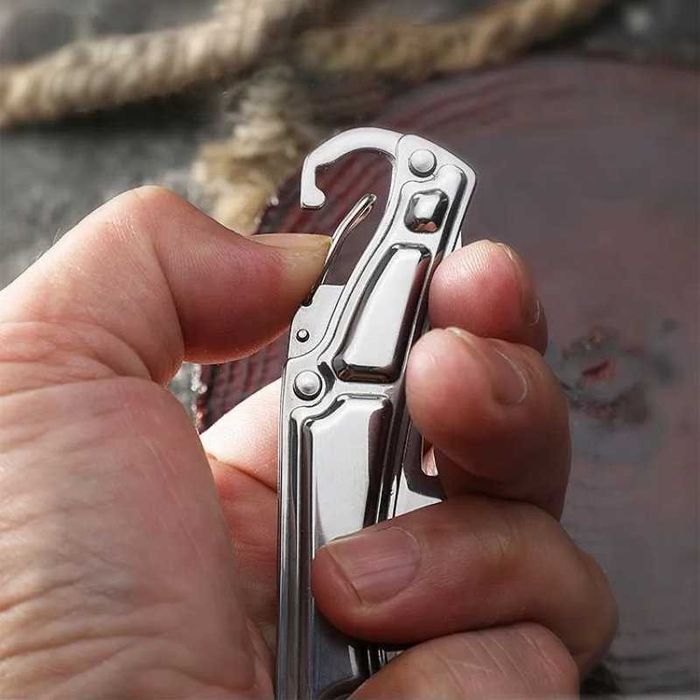 Scyzoryk Kieszonkowy 16cm Składany Nożyk z Klipsem Chromowy Breloczek