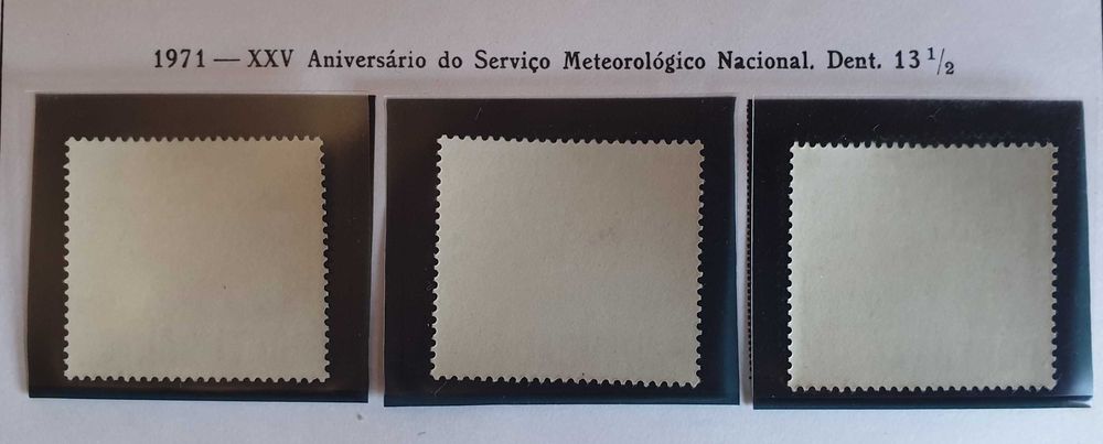 Série Filatélica completa- 1971- XXV Aniversário do Serviço Meteorológico Nacional