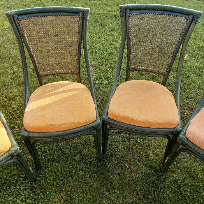 Krzesła drewniane ratanowe plecionka wiedeńska