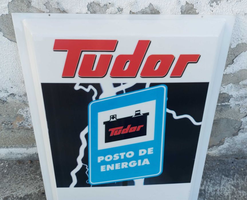 Placa publicitária Tudor Posto de Energia vintage
