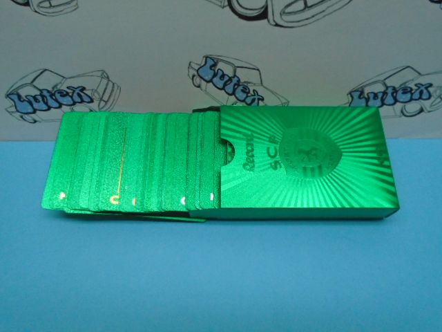 Baralho de Cartas Sporting em folha de prata 999 (VERDE)