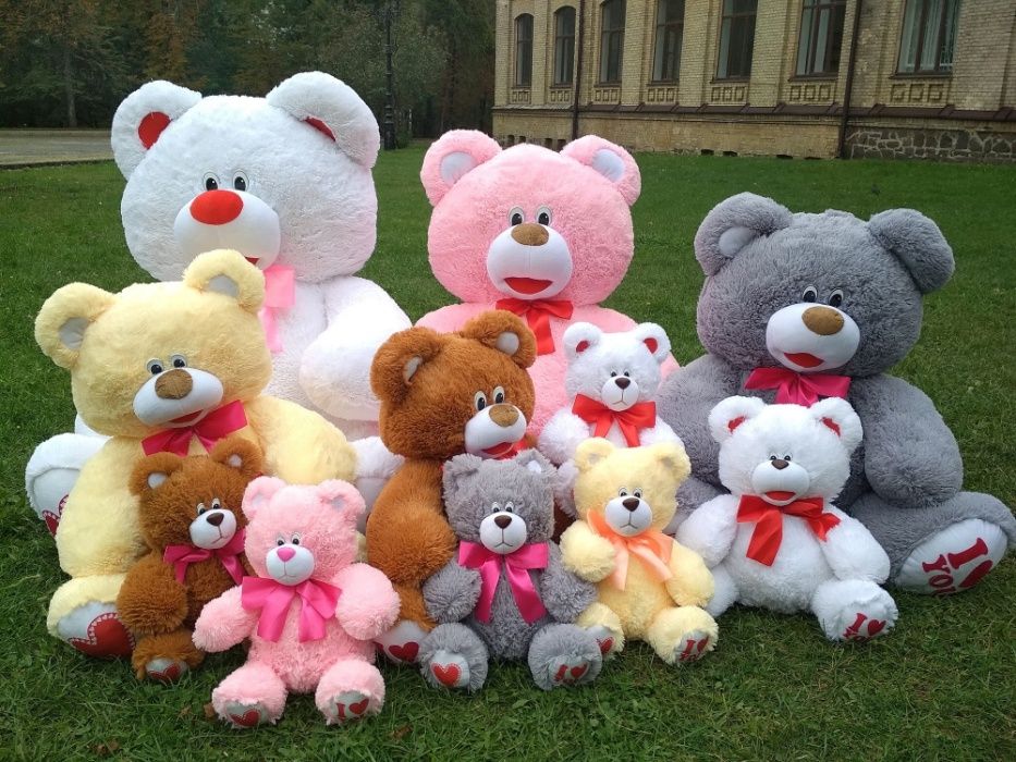 Плюшеві ведмедики (плюшевые мишки) самовивіз, доставка, Київ Оболонь