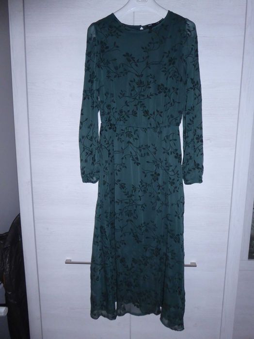 Elegancka sukienka ciemnozielona Sinsay rozmiar M, jak nowa