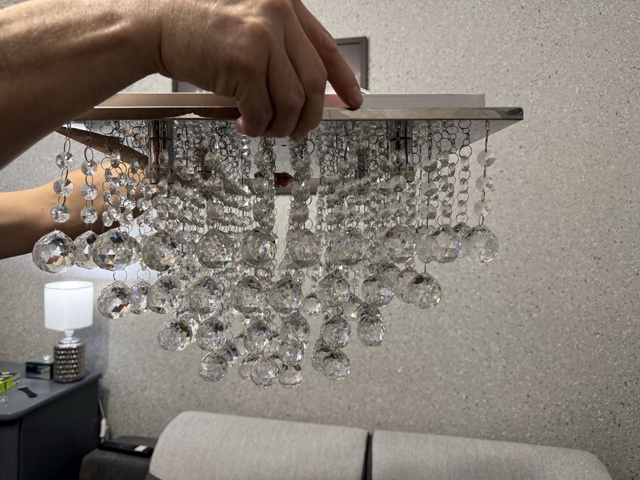 Żyrandol kryształowy lampa sufitowa 4x8W