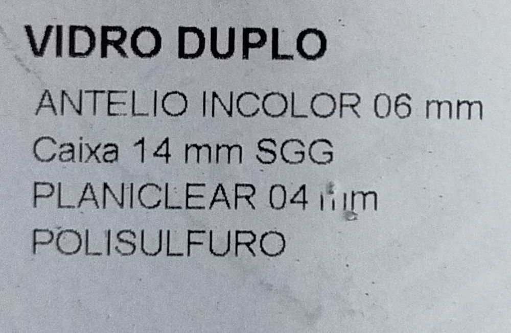Porta Janela PVC vidro duplo antélio 205x73 esquerda Nova