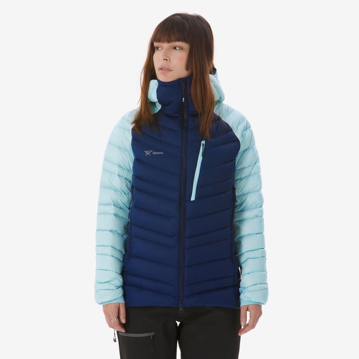 Casaco de Penas Alpinismo Mulher Azul Marinho - AZUL gelo