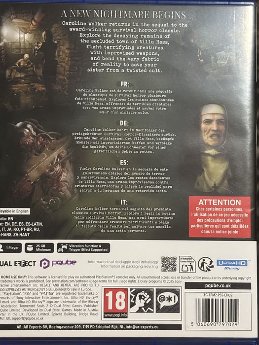 Sprzedam gre ''Tormented Souls 2,, PS5