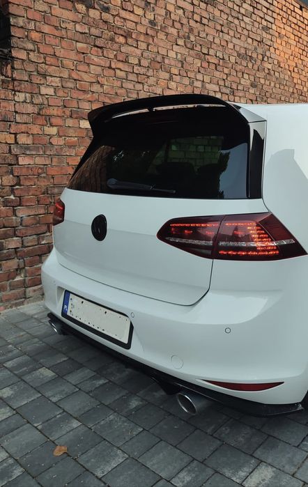 GOLF 7-7,5 Lotka Dokładka Spoiler GTI R GTD Czarny Połysk