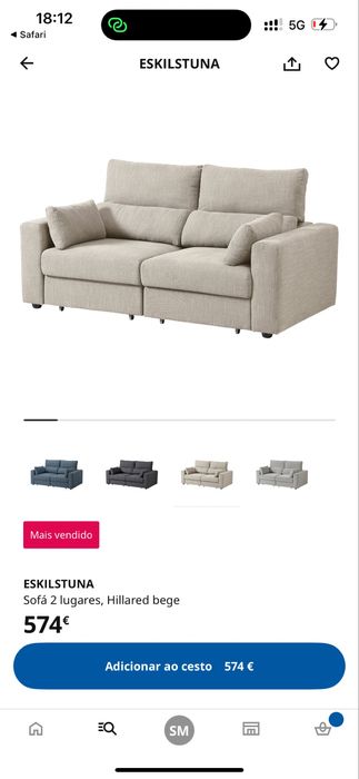 Sofa ikea com 3 anos de uso