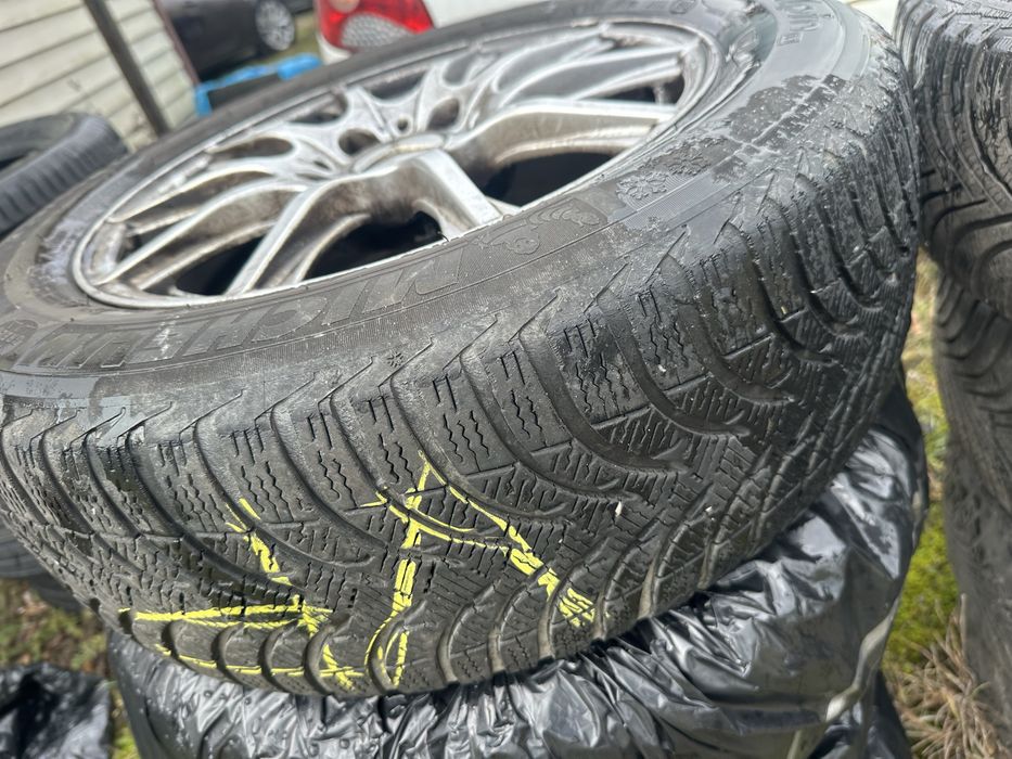5x112 mercedes zimowe z ladnymi oponami  205/60 r16