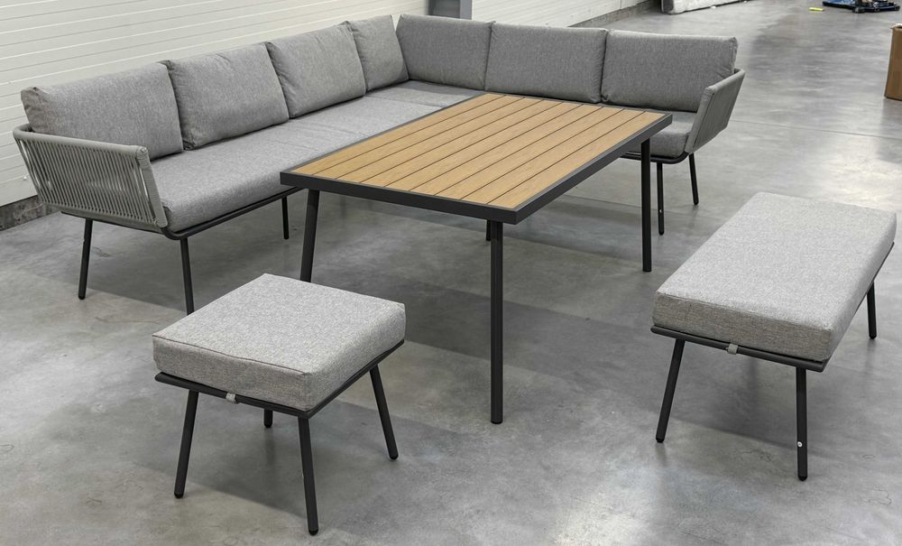 Zestaw mebli ogrodowych - narożnik outdoor SERTA dla 7~8 osób