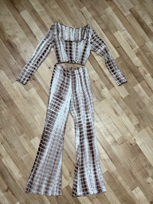 Komplet spodnie top damskie S