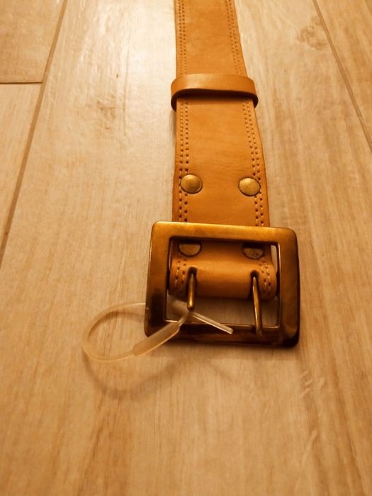 PRL Nowy skórzany Pas młodzieżowy z czasów PRL Gat I bez metki Tomskór