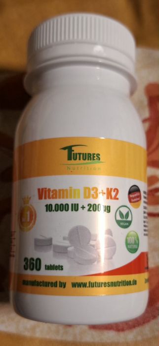 FUTURES NUTRITION  Witamina D 3 + K2 MK-7 10000 U + 200 mcgL