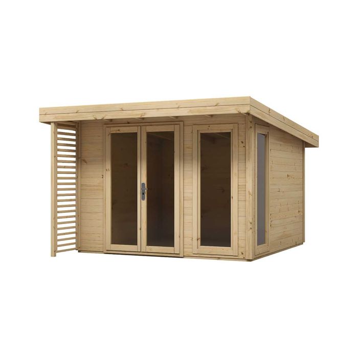 Domek Drewniany Ogrodowy z Zadaszeniem Wypoczynkowy MEG034