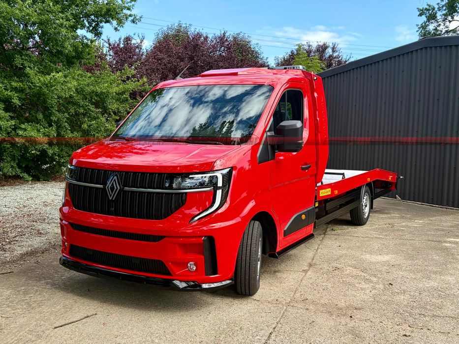 Renault MASTER LAWETA Pełny Lakier LUX Automat  Czerwony - Automat - Szybki Termin - Finansowanie dla nowych firm